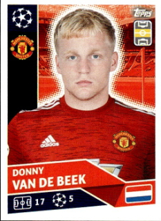 Donny van de Beek Manchester United samolepka UEFA Champions League 2020/21 #MUN10