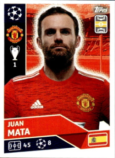 Juan Mata Manchester United samolepka UEFA Champions League 2020/21 #MUN11