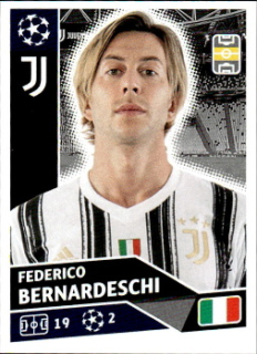 Federico Bernardeschi Juventus FC samolepka UEFA Champions League 2020/21 #JUV13