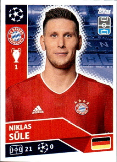 Niklas Sule Bayern Munchen samolepka UEFA Champions League 2020/21 #BAY8