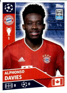 Alphonso Davies Bayern Munchen samolepka UEFA Champions League 2020/21 #BAY10