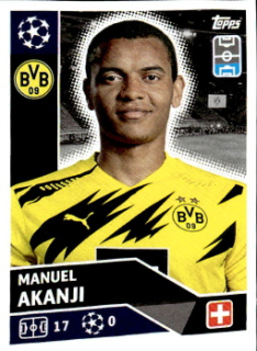 Manuel Akanji Borussia Dortmund samolepka UEFA Champions League 2020/21 #DOR4