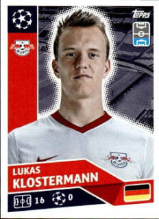 Lukas Klostermann RB Leipzig samolepka UEFA Champions League 2020/21 #RBL4