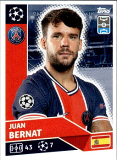 Juan Bernat Paris Saint-Germain samolepka UEFA Champions League 2020/21 #PSG6
