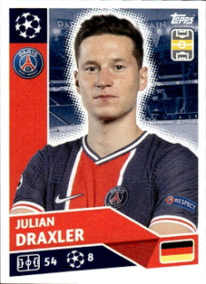 Julian Draxler Paris Saint-Germain samolepka UEFA Champions League 2020/21 #PSG14