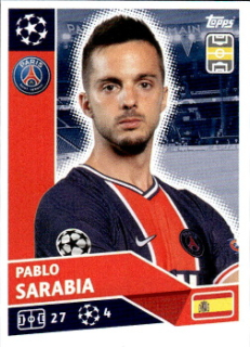 Pablo Sarabia Paris Saint-Germain samolepka UEFA Champions League 2020/21 #PSG15