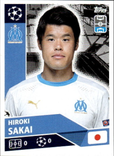 Hiroki Sakai Olympique Marseille samolepka UEFA Champions League 2020/21 #OLM4