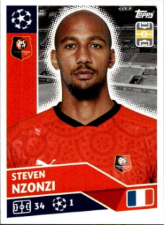 Steven Nzonzi Stade Rennes samolepka UEFA Champions League 2020/21 #REN8