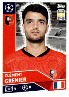 Clement Grenier Stade Rennes samolepka UEFA Champions League 2020/21 #REN13