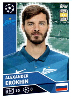 Aleksandr Erokhin Zenit Petersburg samolepka UEFA Champions League 2020/21 #ZSP13