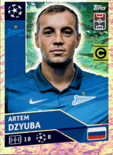 Artem Dzyuba (Captain) Zenit Petersburg samolepka UEFA Champions League 2020/21 #ZSP18