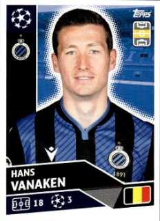 Hans Vanaken Club Brugge samolepka UEFA Champions League 2020/21 #BRU11