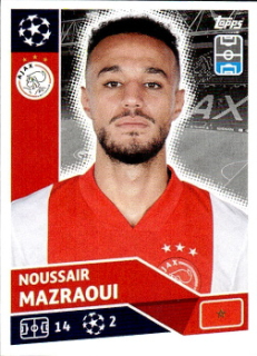 Noussair Mazraoui RC AFC Ajax samolepka UEFA Champions League 2020/21 #AJA5