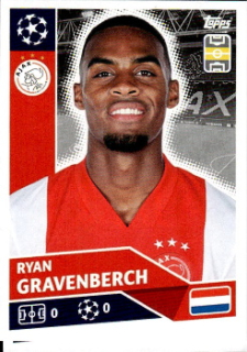 Ryan Gravenberch AFC Ajax samolepka UEFA Champions League 2020/21 #AJA11