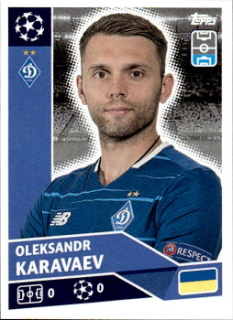Oleksandr Karavaev Dynamo Kyiv samolepka UEFA Champions League 2020/21 #POF20