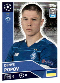 Denys Popov Dynamo Kyiv samolepka UEFA Champions League 2020/21 #POF21