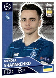 Mykola Shaparenko Dynamo Kyiv samolepka UEFA Champions League 2020/21 #POF24