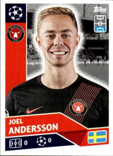 Joel Andersson FC Midtjylland samolepka UEFA Champions League 2020/21 #POF55