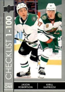 Jason Robertson/Kirill Kaprizov Dallas Stars/Minnesota Wild Upper Deck 2021/22 Series 1 Checklist #199