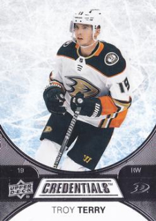 Troy Terry Anaheim Ducks Upper Deck Credentials 2021/22 #42