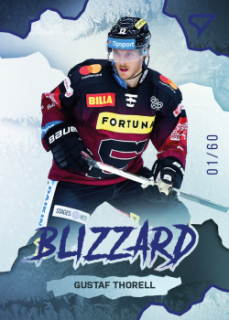 Gustaf Thorell Sparta Tipsport ELH 2022/23 SportZoo 1. serie Blizzard Blue /60 #BL-06