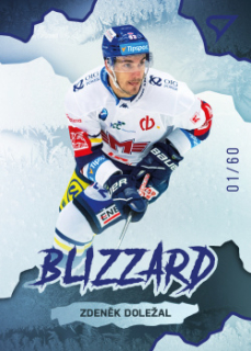 Zdenek Dolezal Ceske Budejovice Tipsport ELH 2022/23 SportZoo 1. serie Blizzard Blue /60 #BL-07