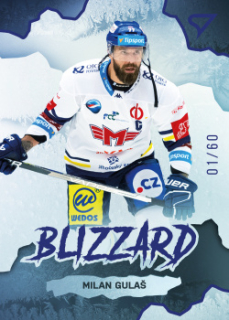 Milan Gulas Ceske Budejovice Tipsport ELH 2022/23 SportZoo 1. serie Blizzard Blue /60 #BL-09
