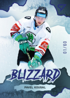 Pavel Kousal Mlada Boleslav Tipsport ELH 2022/23 SportZoo 1. serie Blizzard Blue /60 #BL-12