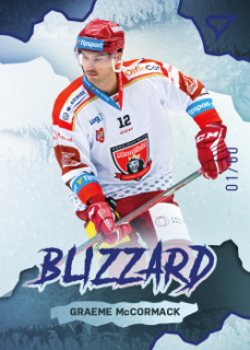 Graeme McCormack Hradec Kralove Tipsport ELH 2022/23 SportZoo 1. serie Blizzard Blue /60 #BL-13