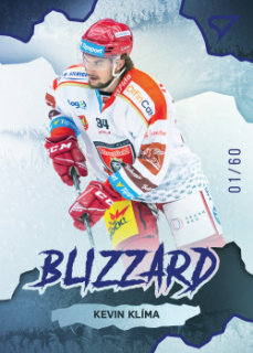 Kevin Klima Hradec Kralove Tipsport ELH 2022/23 SportZoo 1. serie Blizzard Blue /60 #BL-15