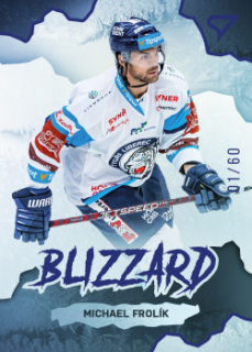 Michael Frolik Liberec Tipsport ELH 2022/23 SportZoo 1. serie Blizzard Blue /60 #BL-21
