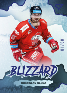 Rostislav Olesz Olomouc Tipsport ELH 2022/23 SportZoo 1. serie Blizzard Blue /60 #BL-28