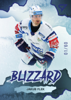 Jakub Flek Kometa Brno Tipsport ELH 2022/23 SportZoo 1. serie Blizzard Blue /60 #BL-30