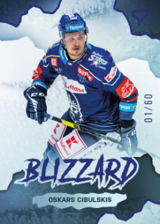 Oskar Cibulskis Kladno Tipsport ELH 2022/23 SportZoo 1. serie Blizzard Blue /60 #BL-35