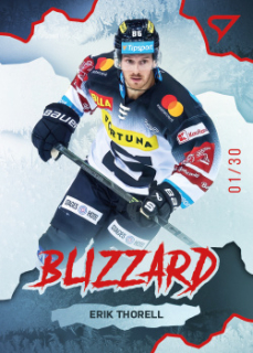 Erik Thorell Sparta Tipsport ELH 2022/23 SportZoo 1. serie Blizzard Red /30 #BL-05
