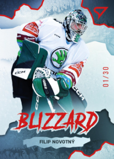 Filip Novotny Mlada Boleslav Tipsport ELH 2022/23 SportZoo 1. serie Blizzard Red /30 #BL-10