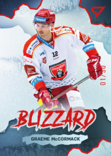 Graeme McCormack Hradec Kralove Tipsport ELH 2022/23 SportZoo 1. serie Blizzard Red /30 #BL-13