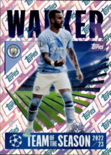 Kyle Walker Manchester City samolepka Topps UEFA Champions League 2023/24 2022/23 UCL Team of the Season #5