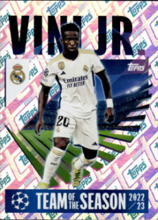 Vinicius Jr. Real Madrid samolepka Topps UEFA Champions League 2023/24 2022/23 UCL Team of the Season #13