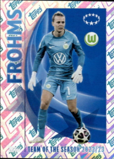 Merle Frohms VfL Wolfsburg samolepka Topps UEFA Champions League 2023/24 2022/23 UWCL Team of the Season #16