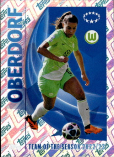 Lena Oberdorf VfL Wolfsburg samolepka Topps UEFA Champions League 2023/24 2022/23 UWCL Team of the Season #22