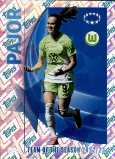 Ewa Pajor VfL Wolfsburg samolepka Topps UEFA Champions League 2023/24 2022/23 UWCL Team of the Season #26