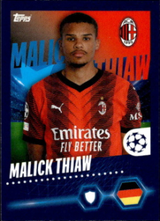 Malick Thiaw A.C. Milan samolepka Topps UEFA Champions League 2023/24 #33