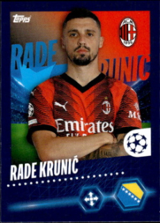 Rade Krunic A.C. Milan samolepka Topps UEFA Champions League 2023/24 #36