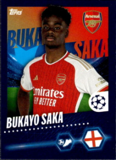 Bukayo Saka Arsenal samolepka Topps UEFA Champions League 2023/24 #59