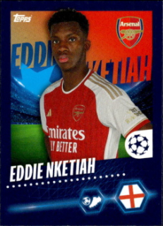 Eddie Nketiah Arsenal samolepka Topps UEFA Champions League 2023/24 #63