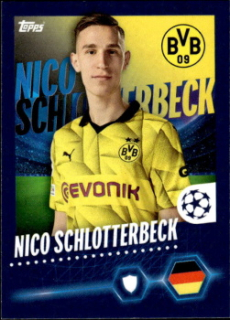 Nico Schlotterbeck Borussia Dortmund samolepka Topps UEFA Champions League 2023/24 #87