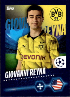Giovanni Reyna Borussia Dortmund samolepka Topps UEFA Champions League 2023/24 #96