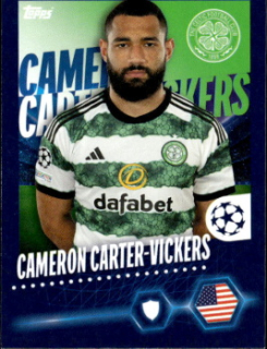 Cameron Carter-Vickers Celtic Glasgow samolepka Topps UEFA Champions League 2023/24 #106