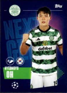 Hyeongyu Oh Celtic Glasgow samolepka Topps UEFA Champions League 2023/24 Next Gen #121